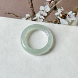 16mm Icy A-Grade Natural Light Green Jadeite Ring Band No. 162643