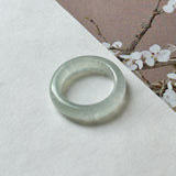 16mm Icy A-Grade Natural Light Green Jadeite Ring Band No. 162643