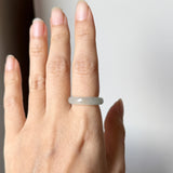 16mm Icy A-Grade Natural Light Green Jadeite Ring Band No. 162643
