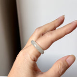 16mm Icy A-Grade Natural Light Green Jadeite Ring Band No. 162643