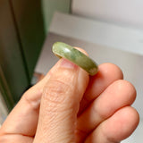 17.9mm A-Grade Natural Dark Yellowish Green Jadeite Ring Band No. 161790