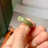 17.9mm A-Grade Natural Dark Yellowish Green Jadeite Ring Band No. 161790