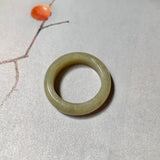 17.8mm A-Grade Natural Yellowish Green Jadeite Ring Band No. 161878