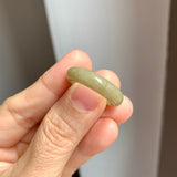 17.8mm A-Grade Natural Yellowish Green Jadeite Ring Band No. 161878
