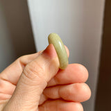 17.8mm A-Grade Natural Yellowish Green Jadeite Ring Band No. 161878