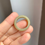17.8mm A-Grade Natural Yellowish Green Jadeite Ring Band No. 161878