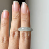 15.1mm Icy A-Grade Natural Light Green Jadeite Ring Band No. 162642