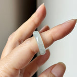 15.1mm Icy A-Grade Natural Light Green Jadeite Ring Band No. 162642