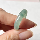 20.3mm A-Grade Natural Bluish Green Jadeite Abacus Ring Band No.220687