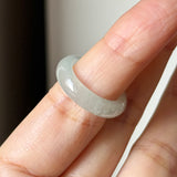 15.1mm Icy A-Grade Natural Light Green Jadeite Ring Band No. 162642