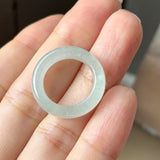 15.1mm Icy A-Grade Natural Light Green Jadeite Ring Band No. 162642
