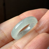 15.1mm Icy A-Grade Natural Light Green Jadeite Ring Band No. 162642