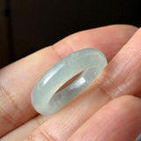 15.1mm Icy A-Grade Natural Light Green Jadeite Ring Band No. 162642