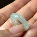 15.1mm Icy A-Grade Natural Light Green Jadeite Ring Band No. 162642