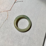 17.8mm A-Grade Natural Yellowish Green Bluish Green Jadeite Ring Band No. 161848
