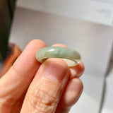 17.8mm A-Grade Natural Yellowish Green Bluish Green Jadeite Ring Band No. 161848