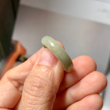 17.8mm A-Grade Natural Yellowish Green Bluish Green Jadeite Ring Band No. 161848