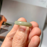 17.8mm A-Grade Natural Yellowish Green Bluish Green Jadeite Ring Band No. 161848