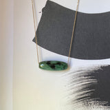A-Grade Natural Bluish Green Jadeite Barrel Pendant No.220596