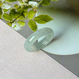 15.1mm Icy A-Grade Natural Light Green Jadeite Ring Band No. 162641
