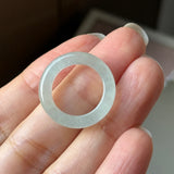 15.1mm Icy A-Grade Natural Light Green Jadeite Ring Band No. 162641