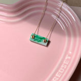 A-Grade Natural Imperial Floral Jadeite Tag Pendant No. 172974