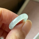 15.1mm Icy A-Grade Natural Light Green Jadeite Ring Band No. 162641
