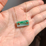 A-Grade Natural Imperial Floral Jadeite Tag Pendant No. 172974