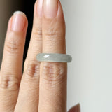 15.1mm Icy A-Grade Natural Light Green Jadeite Ring Band No. 162641