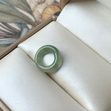 Icy A-Grade Natural Blue Green Jadeite Bagel Piece No. 172644