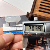 SOLD OUT: 20.3mm Icy A-Grade Natural White Jadeite Abacus Ring Band No.220688