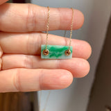 A-Grade Natural Imperial Floral Jadeite Tag Pendant No. 172974