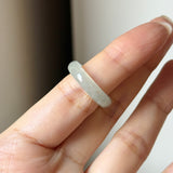 15.1mm Icy A-Grade Natural Light Green Jadeite Ring Band No. 162641