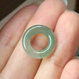 Icy A-Grade Natural Blue Green Jadeite Bagel Piece No. 172644
