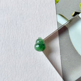 Icy A-Grade Natural Dark Bluish Green Jadeite Hulu (Calabash) No.130524