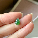Icy A-Grade Natural Dark Bluish Green Jadeite Hulu (Calabash) No.130524