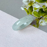 14.2mm Icy A-Grade Natural Light Green Jadeite Ring Band No. 162640