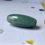 A-Grade Natural Bluish Green Brown Jadeite Barrel Pendant No.220598