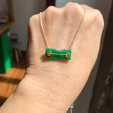 A-Grade Natural Imperial Green Jadeite Tag Pendant No. 172975