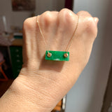 A-Grade Natural Imperial Green Jadeite Tag Pendant No. 172975