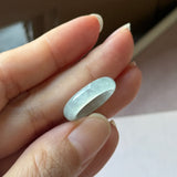 14.2mm Icy A-Grade Natural Light Green Jadeite Ring Band No. 162640