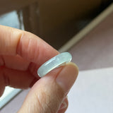 14.2mm Icy A-Grade Natural Light Green Jadeite Ring Band No. 162640