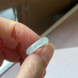 14.2mm Icy A-Grade Natural Light Green Jadeite Ring Band No. 162640