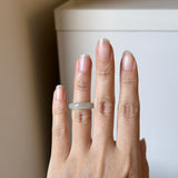 14.2mm Icy A-Grade Natural Light Green Jadeite Ring Band No. 162640