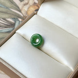 A-Grade Natural Imperial Green Jadeite Bagel Piece No. 172645