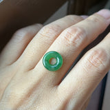 A-Grade Natural Imperial Green Jadeite Bagel Piece No. 172645