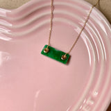 A-Grade Natural Imperial Green Jadeite Tag Pendant No. 172975