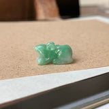 A-Grade Green Jadeite Rat Pendant No. 172965