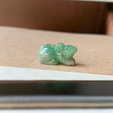 A-Grade Green Jadeite Rat Pendant No. 172965