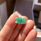 A-Grade Green Jadeite Rat Pendant No. 172965